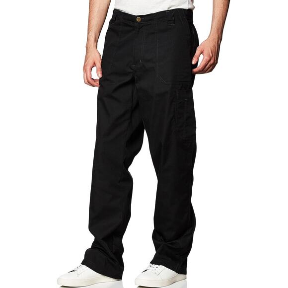 Carhartt Ripstop Multi-Cargo Scrub Pants Pockets Drawstring Zipper Black L Tall - Picture 1 of 8